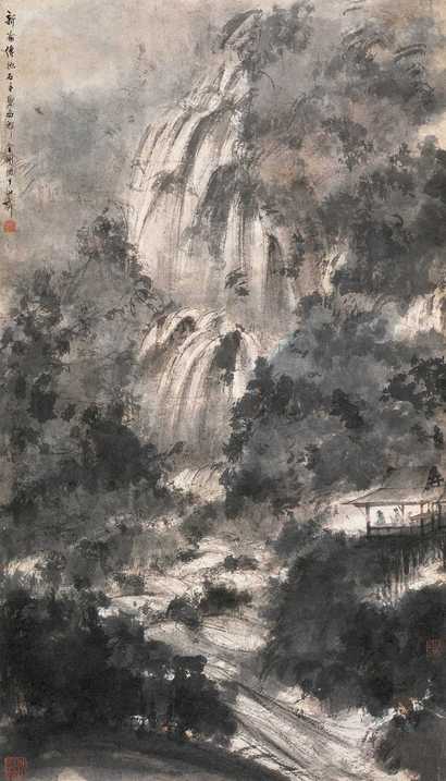 傅抱石 山水 立轴